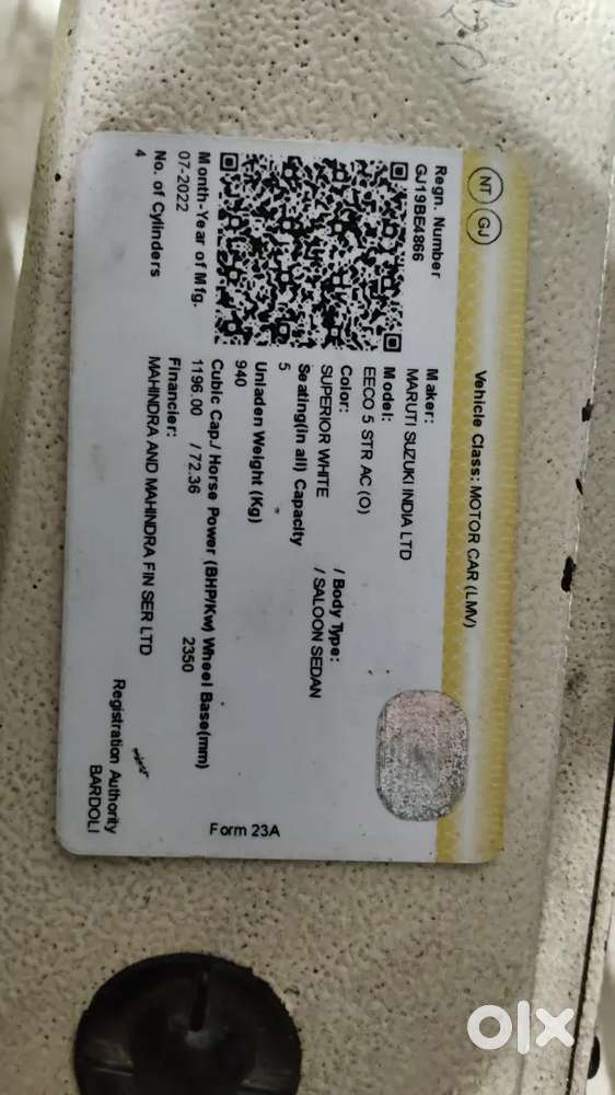 Maruti Suzuki Eeco 2022 Petrol 140000 Km Driven