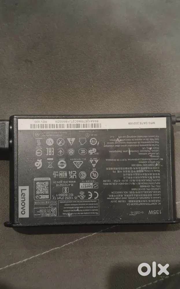 Original Lenovo 135W Charger &ndash; 20V 6.75A &ndash; ADL135SCC3A &ndash; Genuine