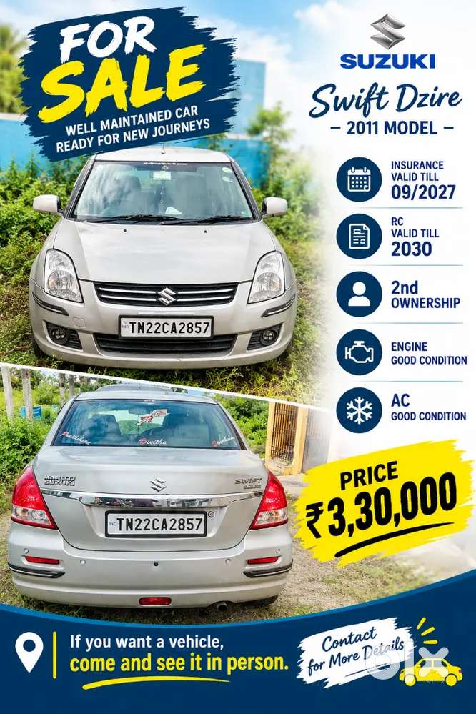 Maruti Dzire Diesel 2011 Second Owner