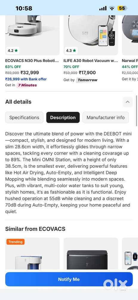 ECOVACS DEEBOT MINI