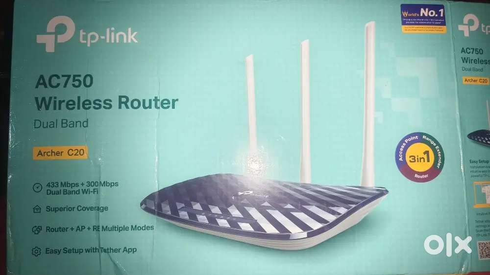 T p link AC750 wireless router dual band Archer C20