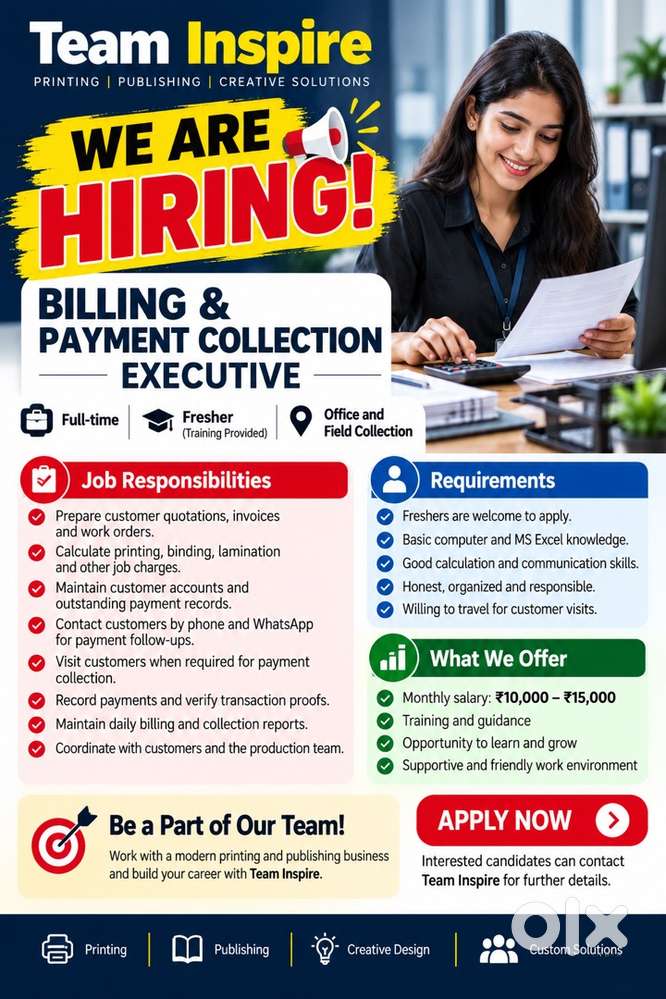Wanted billing and payment followup staffs