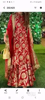 Red sharara dress