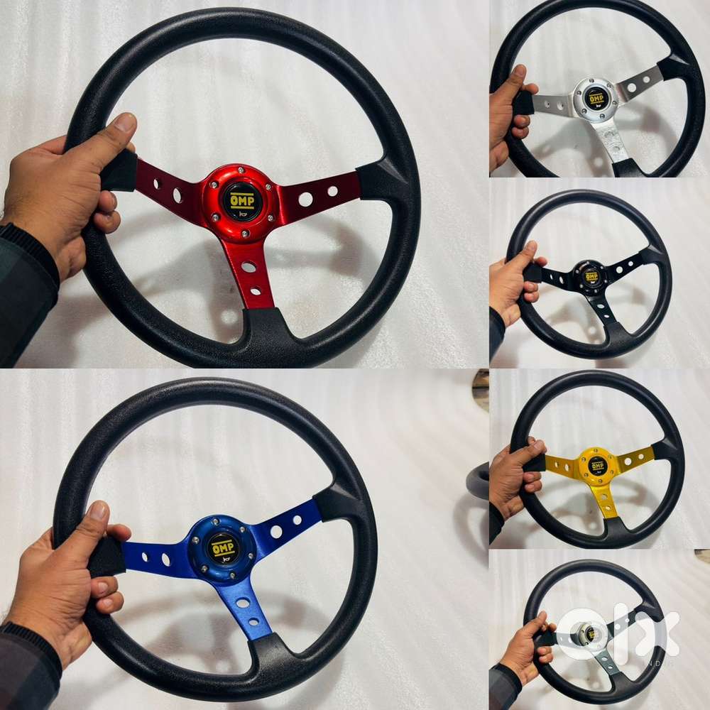 12 inch & 14 inch sports MOMO OMP Steering wheels with centre hub cap