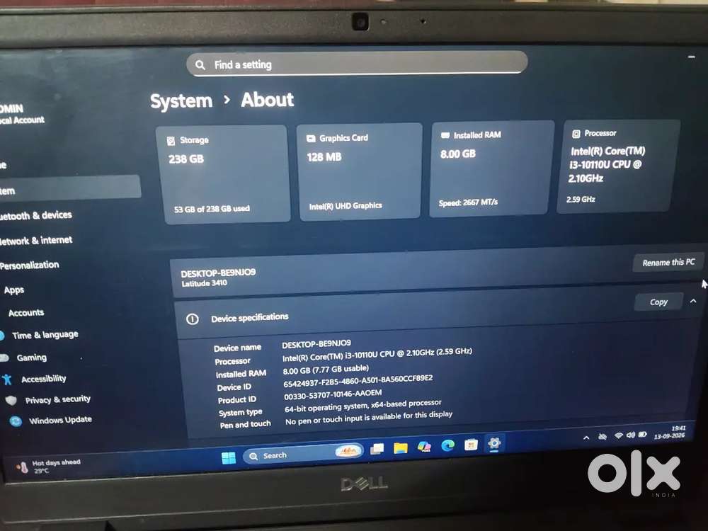 DELL LATITUDE 3410 business series