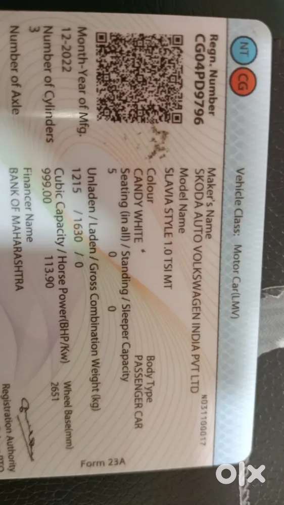 Skoda Slavia 12.2022 Petrol 73000 Km Driven
