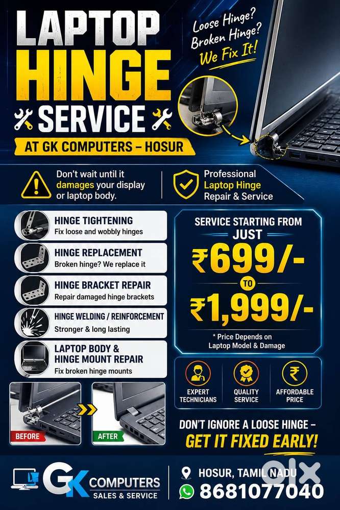 LAPTOP HINGES SERVICE