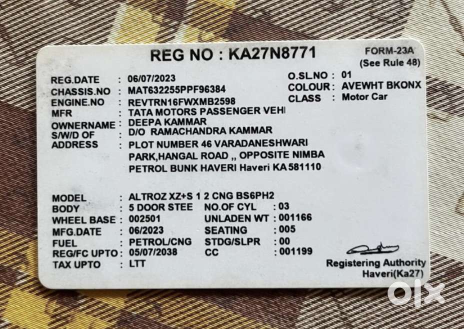 Tata Altroz Xz Plus (s) Icng, 2023, Cng & Hybrids