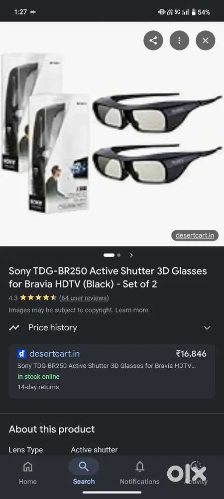 Sony Corporation TDG-BR250 30 Glasses - Games & Entertainment in