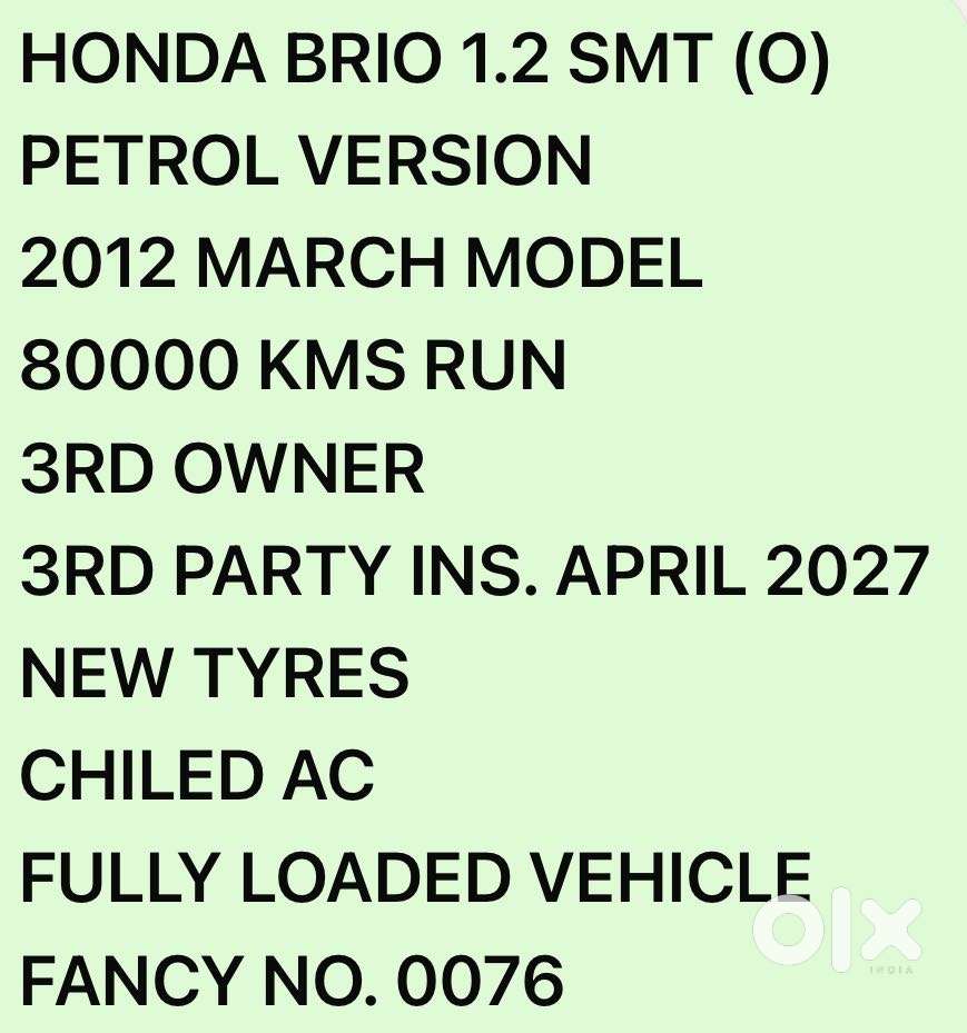 Honda Brio V Mt, 2012, Petrol