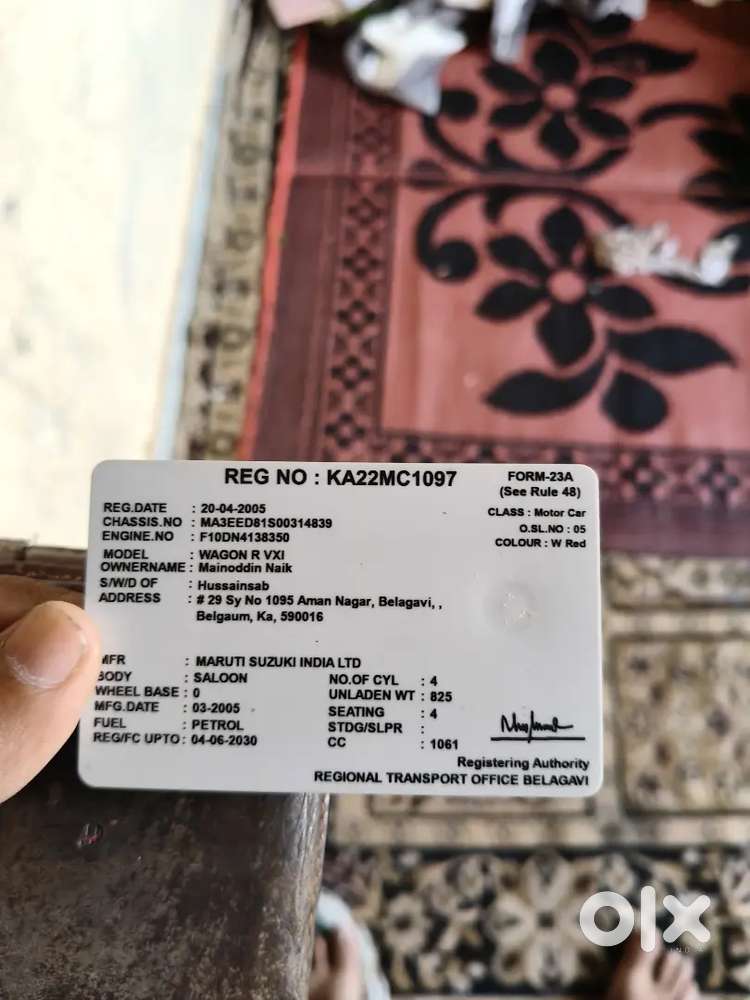 Maruti Suzuki Wagon R 2005 Re Pasing 2030tak Hai Insurance Fresh
