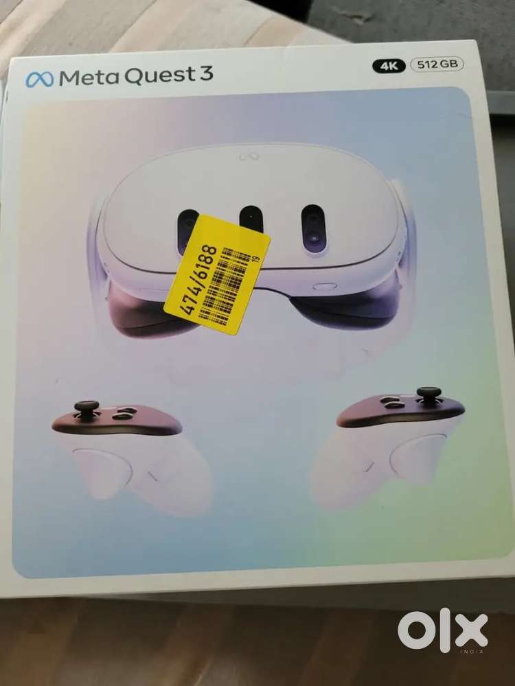 Meta quest 3 512GB with controllers, box and connection cable used