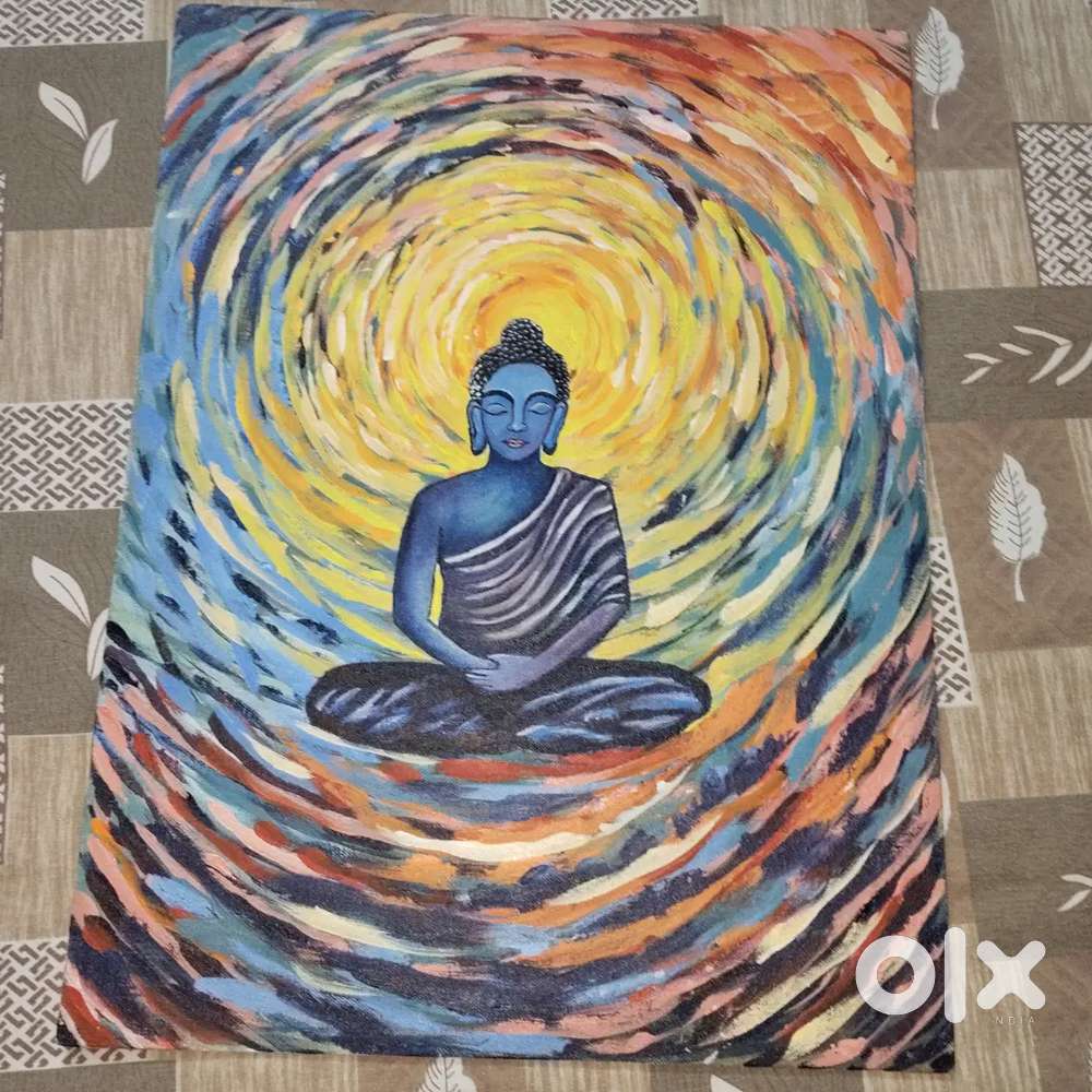 A handmade painting of buddha