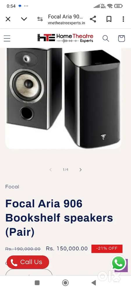 Focal aria 906 bookshelf speaker piano black - TVs, Video - Audio