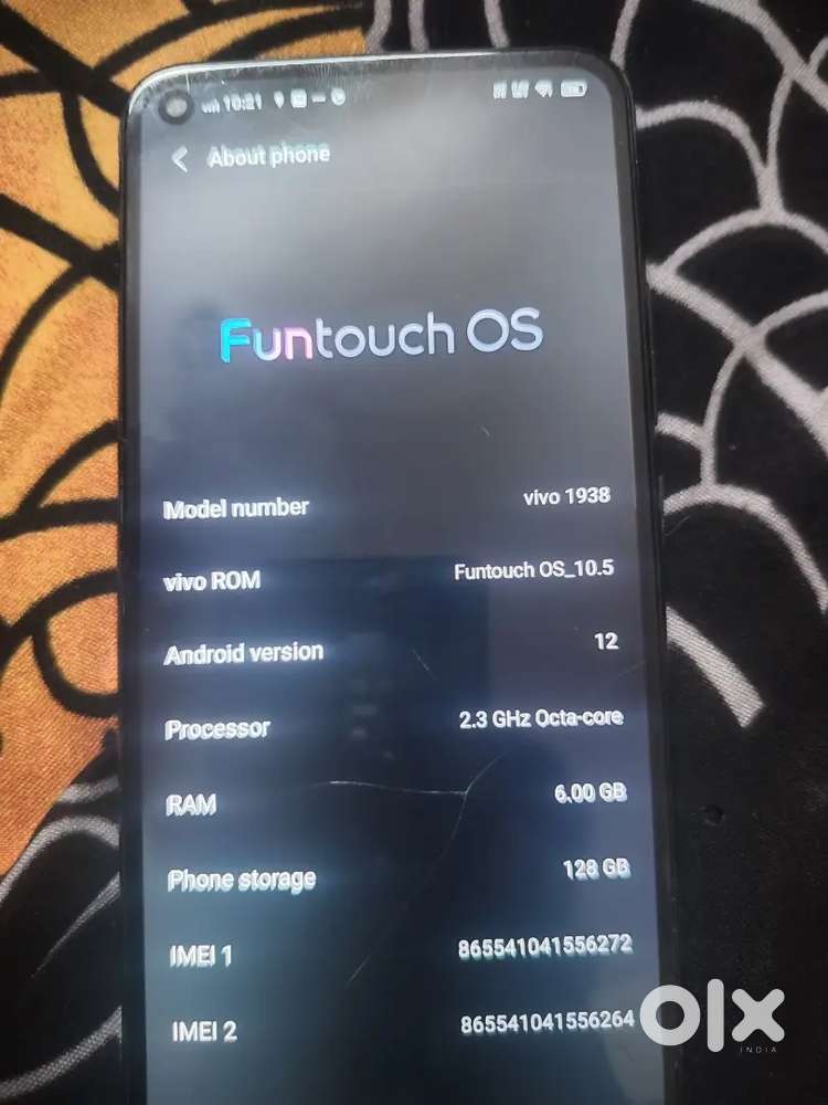Vivo 1938 model (6-128gb ) varient
