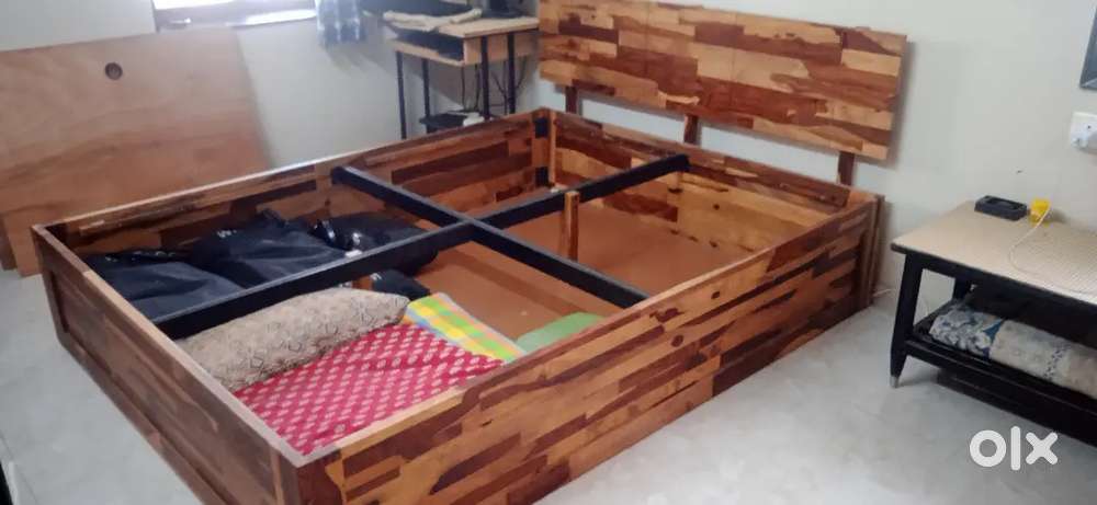 King Size Teak wood Bed , wd Mattress