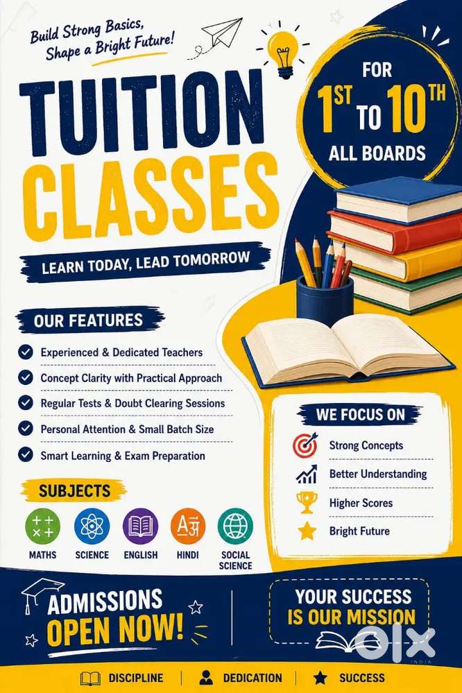 tuition classes for 1st to 10th
