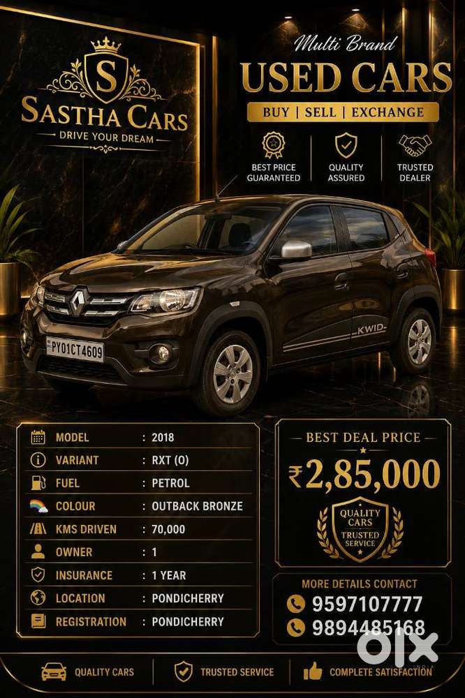 Renault Kwid 1.0 Rxt (o) Easy-r, 2018, Petrol