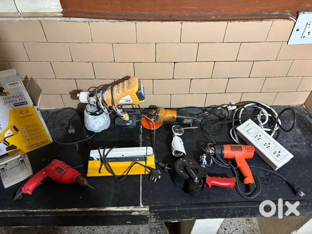 Drill machine , grinder , paint , seal pack , hot gun