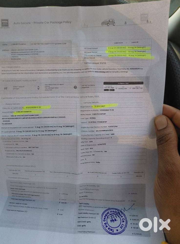 Ford Ecosport 1.5 Ti Vct Mt Titanium Be, 2015, Petrol