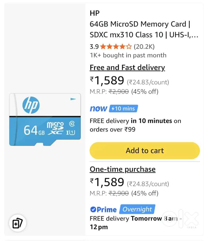 Brand New HP 64GB memory card for sale