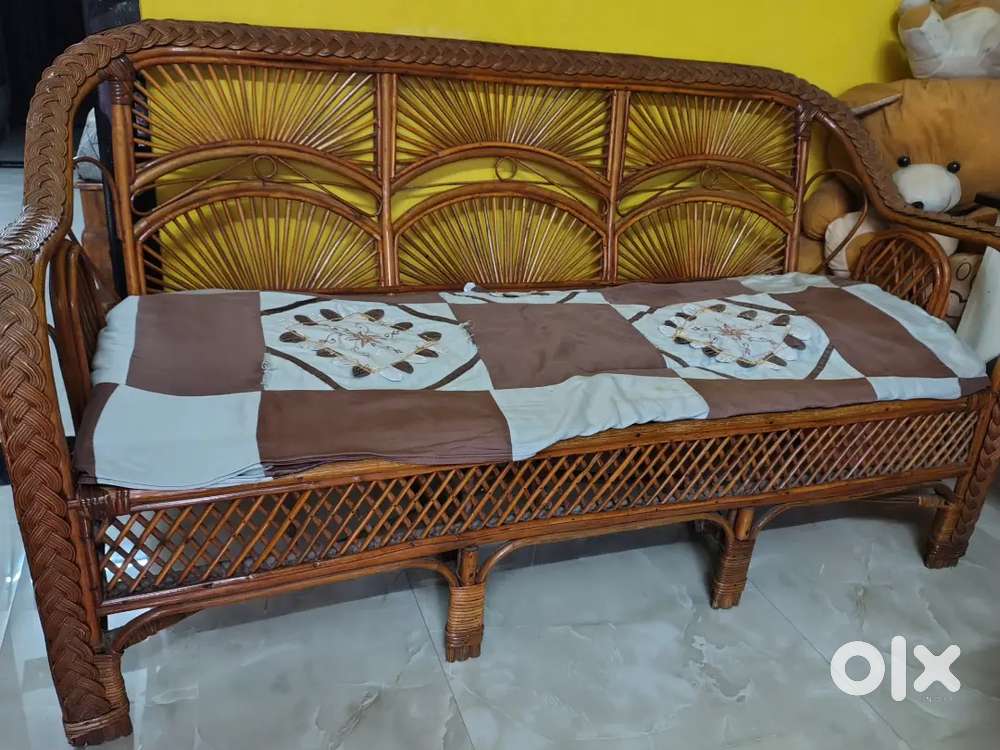 Bamboo 3 seater handmade cane sofa set