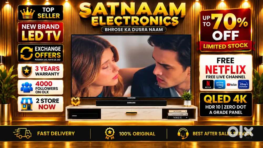 70% OFF NEW BRAND LED TV 3 YEARS WARRANTY 4K ULTRA HD NEW