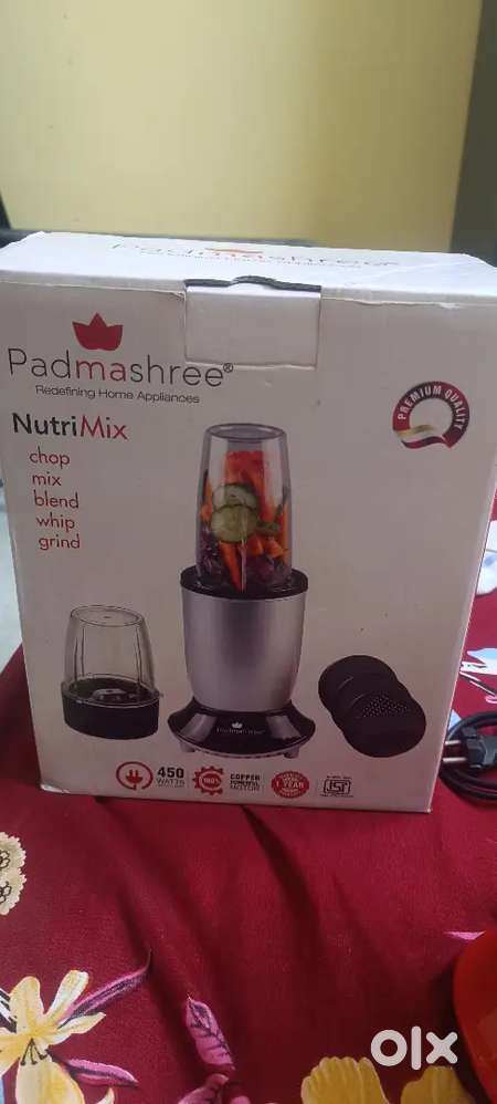 Brand New Padmashree NutriMix 450W Bullet Blender/Juicer/Chopper