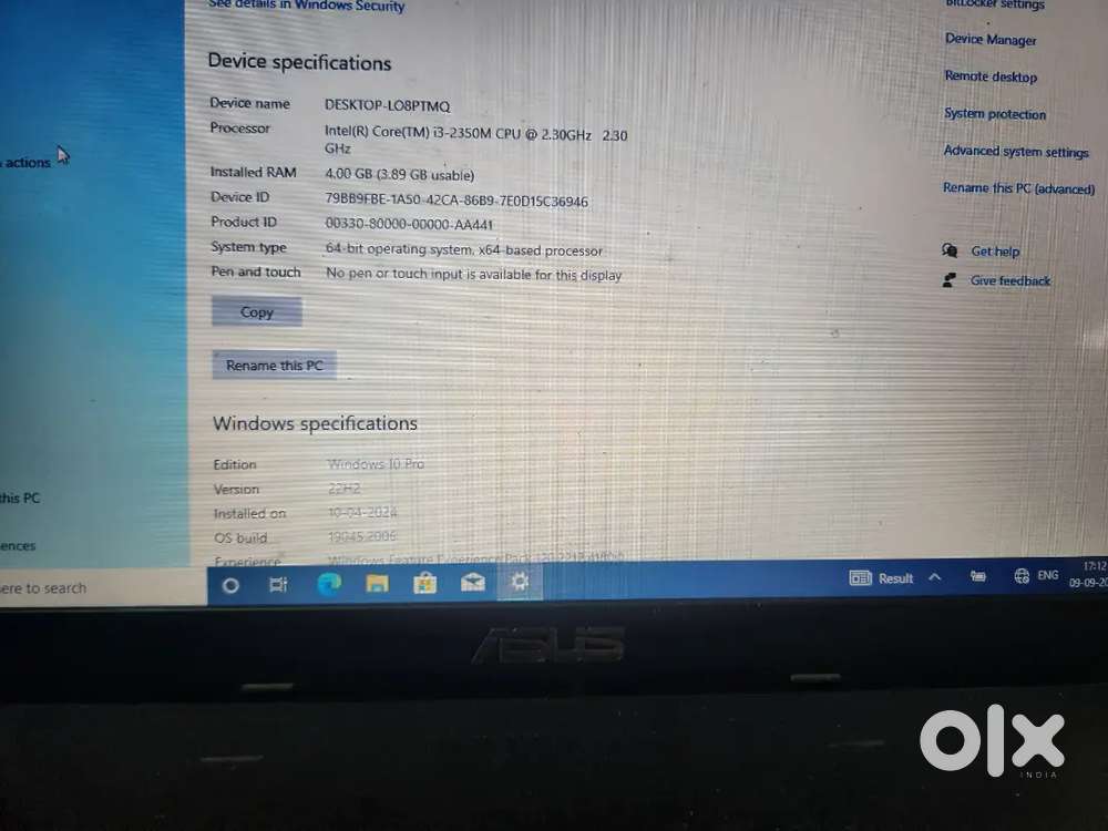 Asus laptop working condition with wired mouse