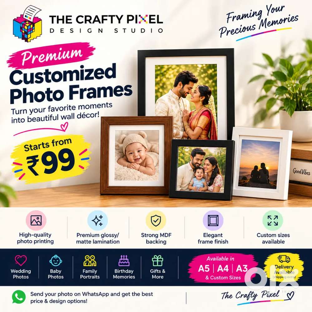 Premium Customized Photo Frames | Wedding | Family | Starting ₹99