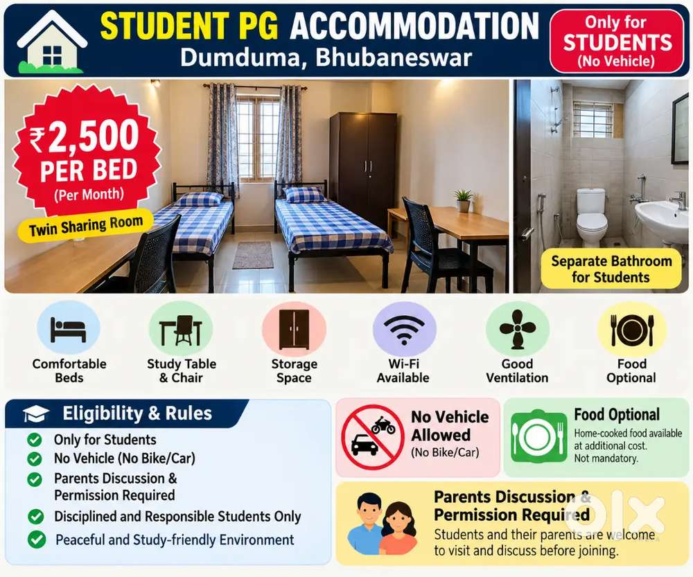 STUDENTS PG ACCOMODATION, DUMDUMA