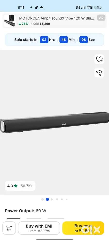mivi 60s sound bar