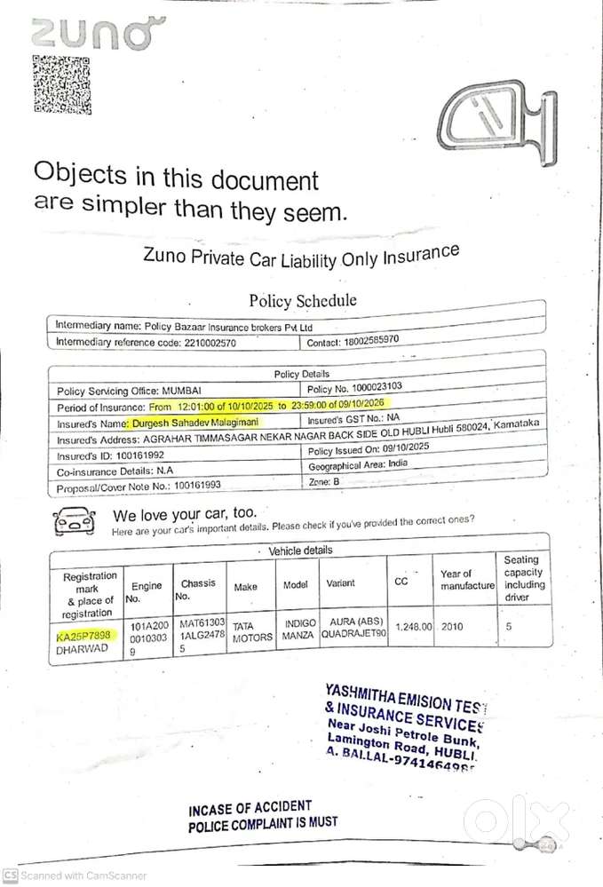 Tata Manza 2010 Diesel Good Condition