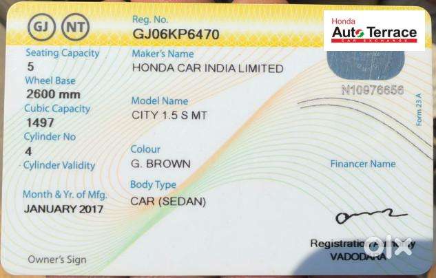 Honda City S Mt, 2017, Petrol