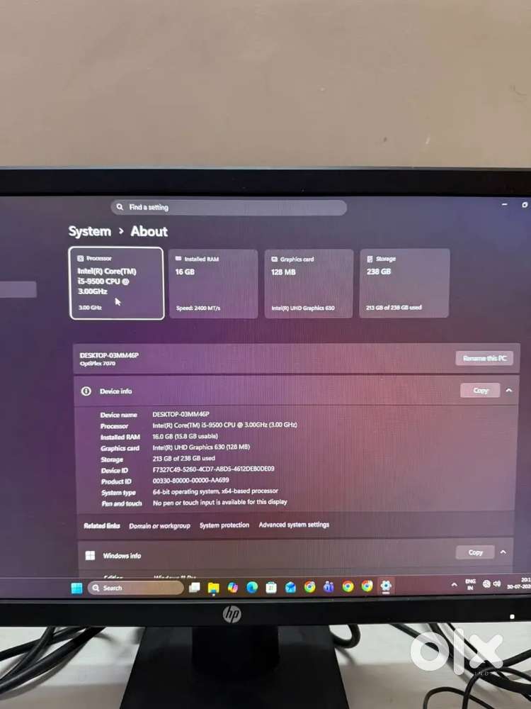 Full Desktop Set i5 9th generation at 21000