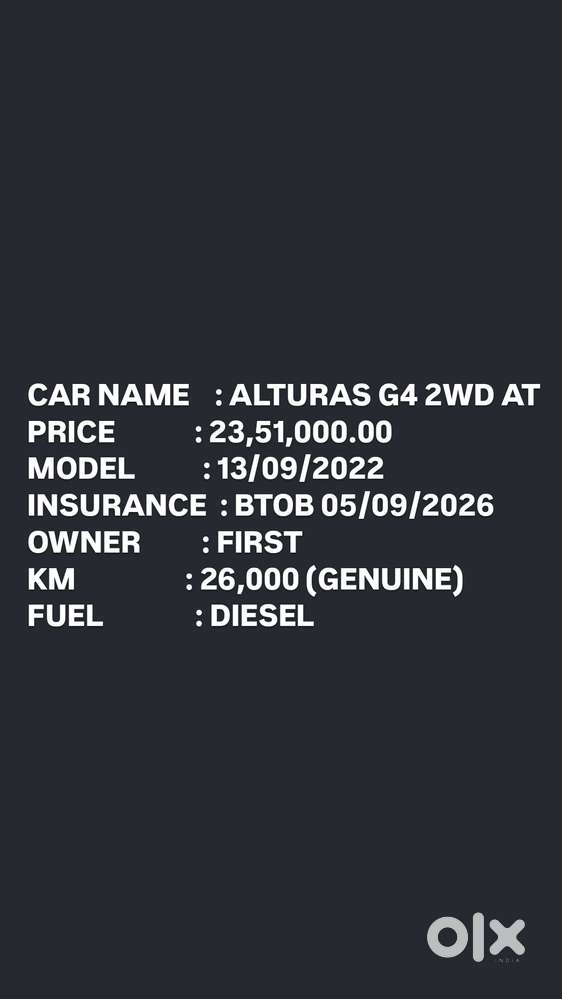 Mahindra Alturas G4 4x2 At, 2022, Diesel