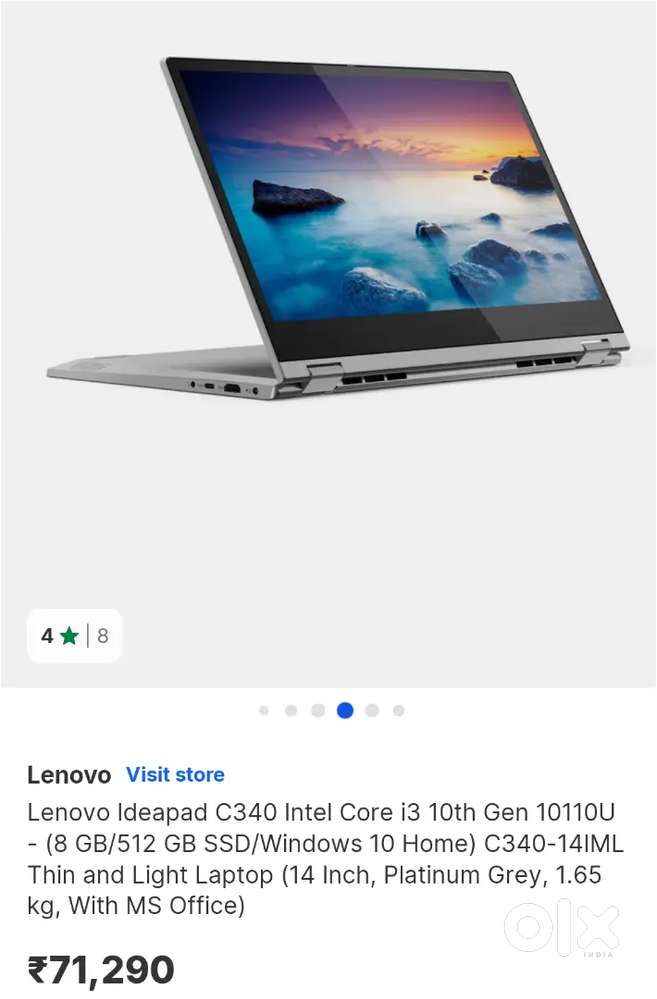 360 convertible lenovo touch scree  laptop C340 14 Inch
