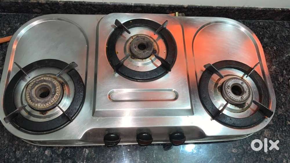 3 Burner Manual gas stove Stainless Steel