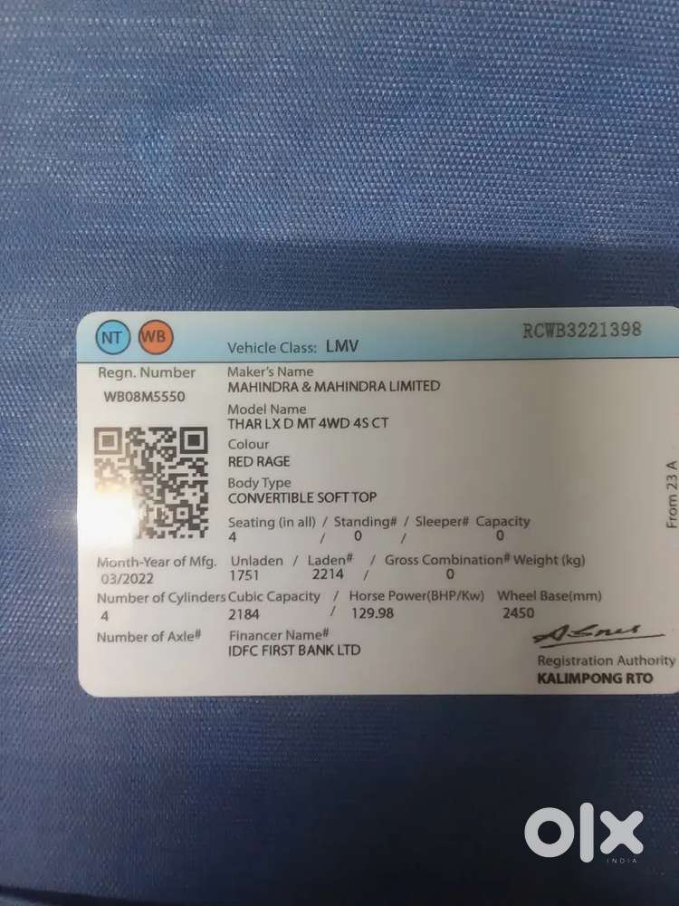 Mahendra Thar Excellent Condition