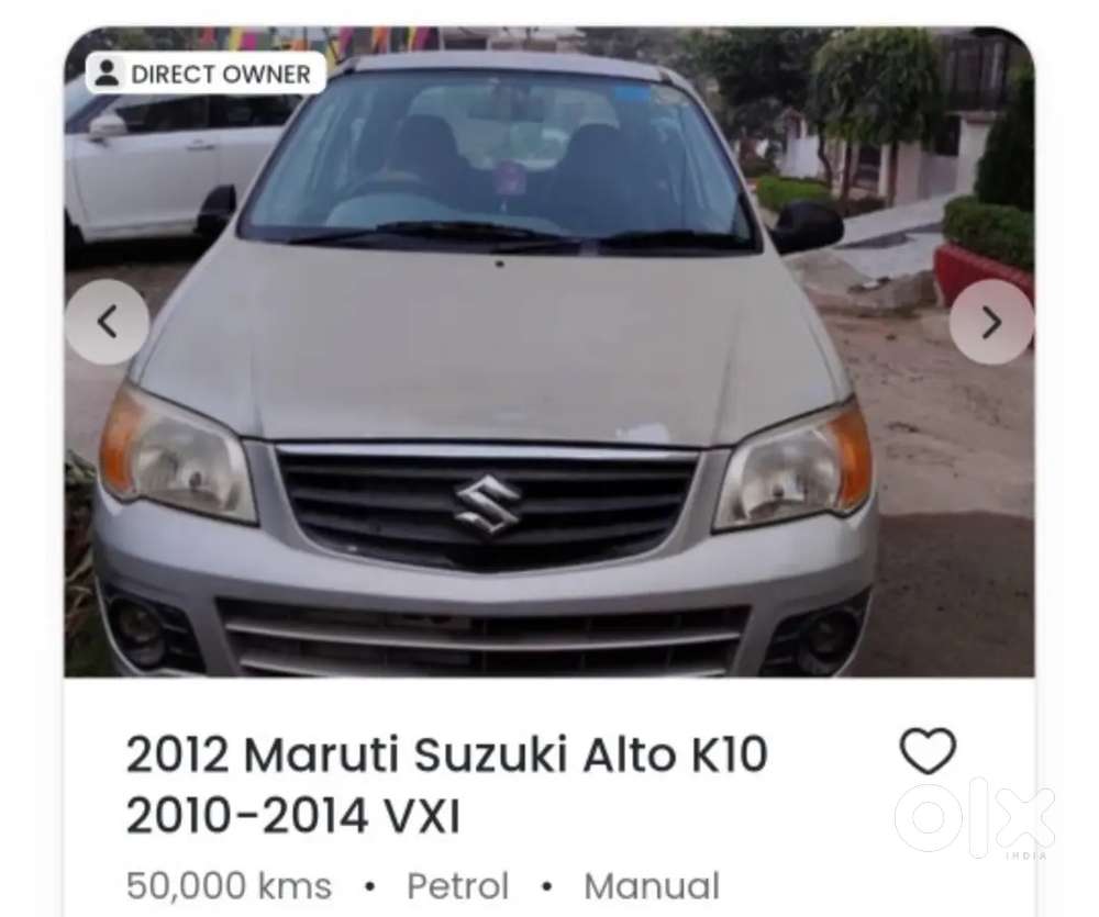 Maruti Suzuki Alto K10 2012 Year Car