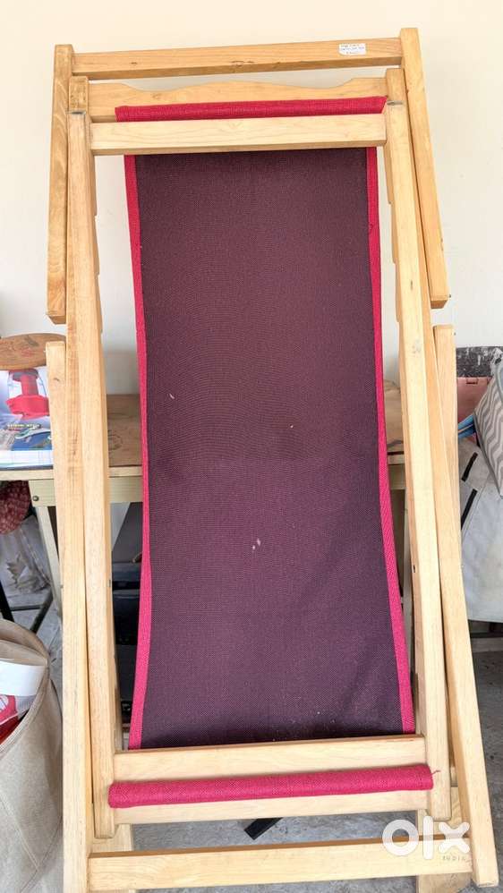 Solid wooden lazy chair- Used like new