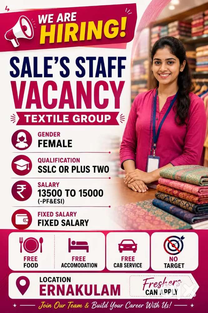 SALES GIRL VACANCY ERNAKULAM