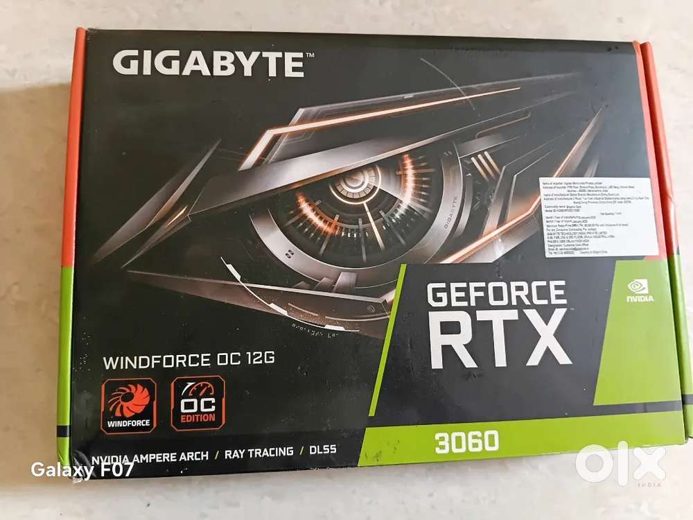 NVIDIA GeForce RTX 3060 12GB Graphics Card – 1 Year Old
