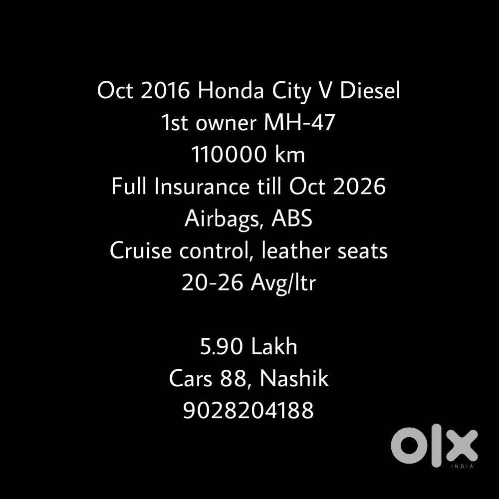 Honda City 2015-2017 I Dtec V, 2016, Diesel