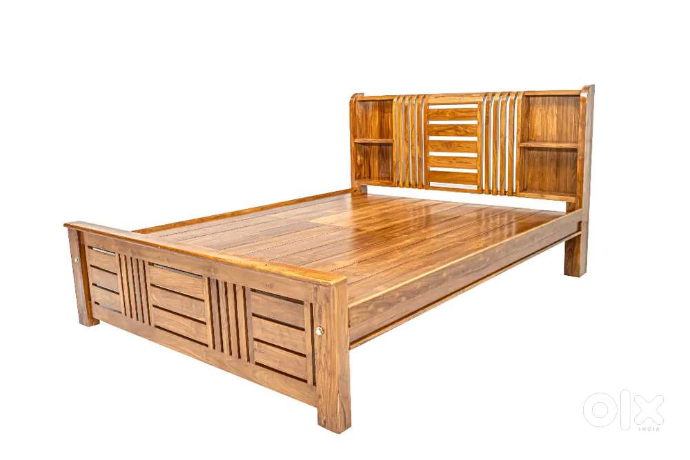 Nilambur Teak wood cot 5ft & 6ft