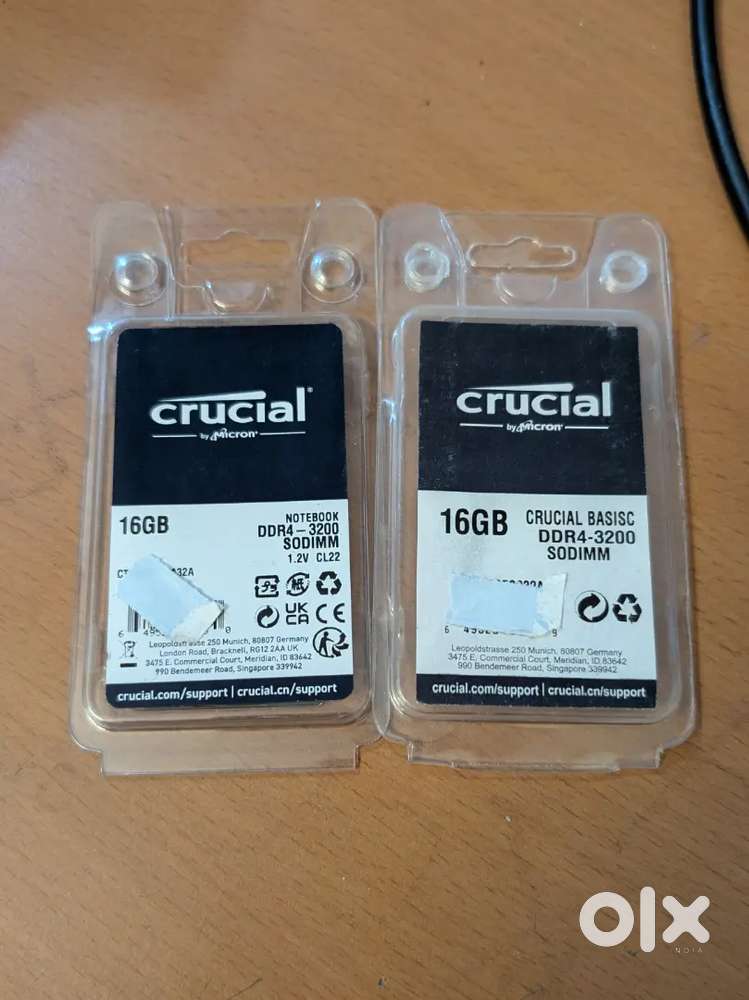 Barrette Mémoire CRUCIAL SO-DDR4 16 Go (PC3200) - CT16G4SFRA32A (Neuf, 1x16)