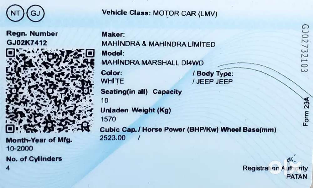 Mahindra Jeep Diesel 2000 Classic