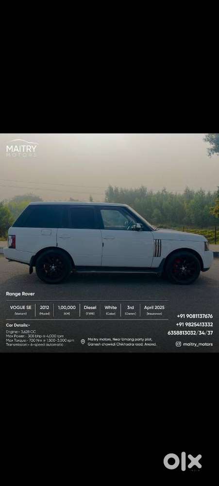 Land Rover Range 3.6 Tdv8 Vogue Se, 2012, Diesel