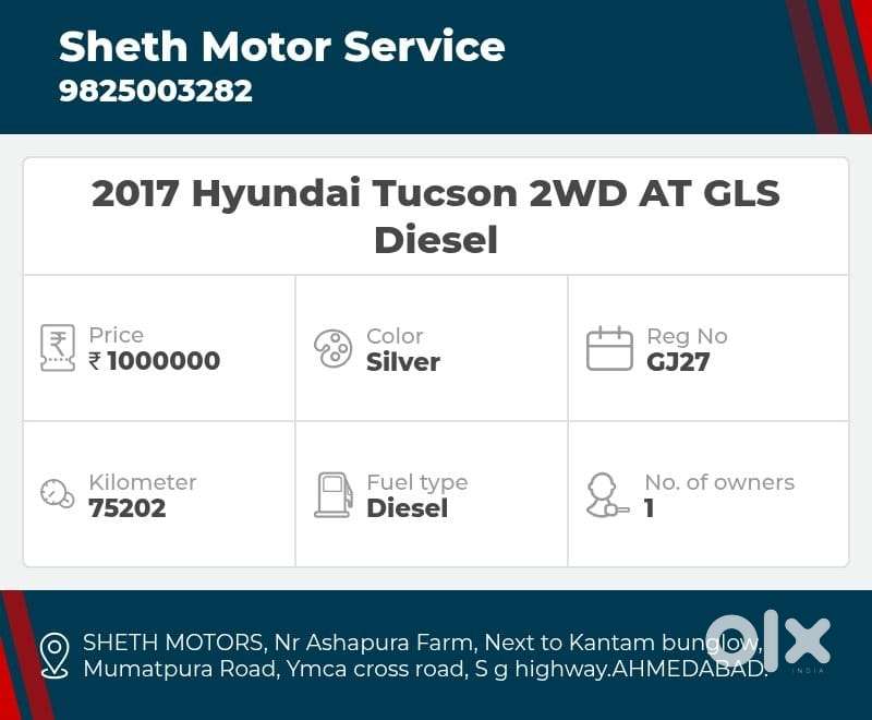 Hyundai Tucson [2016-2020] 2.0 Gls 2wd At Diesel, 2017, Diesel