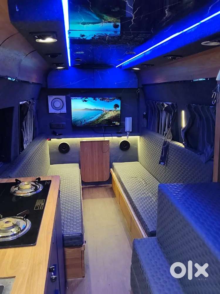 Force Motors Tempo Traveller  Vanity Van Modified Atesh Let Bathroom